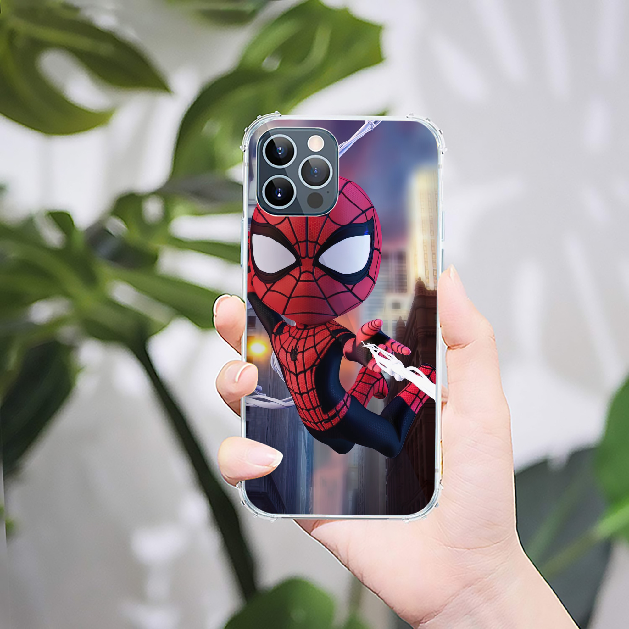 （画像用） Spider Man スパイダーマン 【iPhone 12シリーズ対応】透明スマホケース（クリアソフトケース）